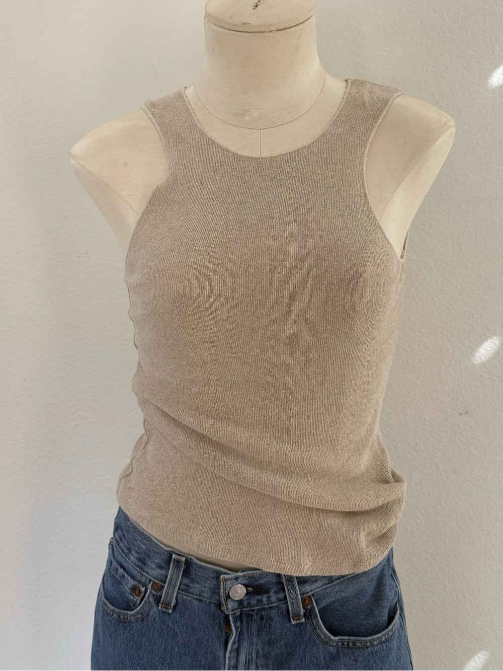 Tan Knit Tank